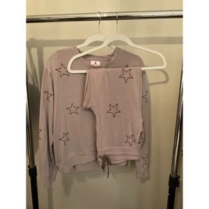 SUNDRY STARS SWEATSUIT SET (sm top, med bottom)
